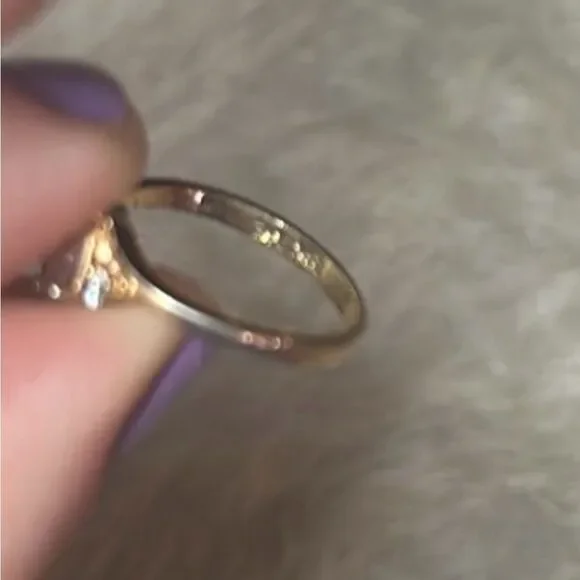 Ring 18k/morganite/diamond SZ 6 (1750)